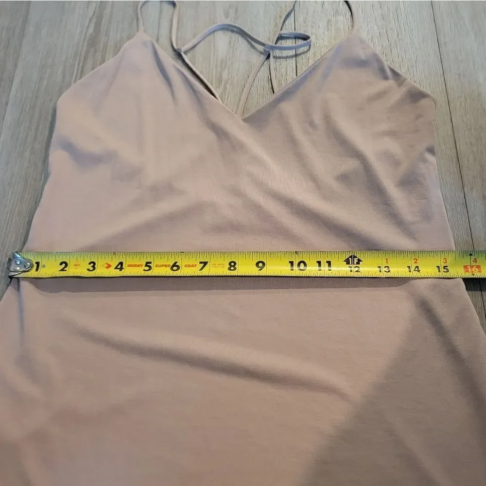 Mikey and joey tan tight fitted dress